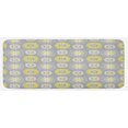 thumbnail image 1 of Grey and Yellow Kitchen Mat, Pale Grey Backdrop with Inspired Flowers Ivy Image, Plush Decorative Kitchen Mat with Non Slip Backing, 47" X 19", Mustard Yellow and White, by Ambesonne, 1 of 1