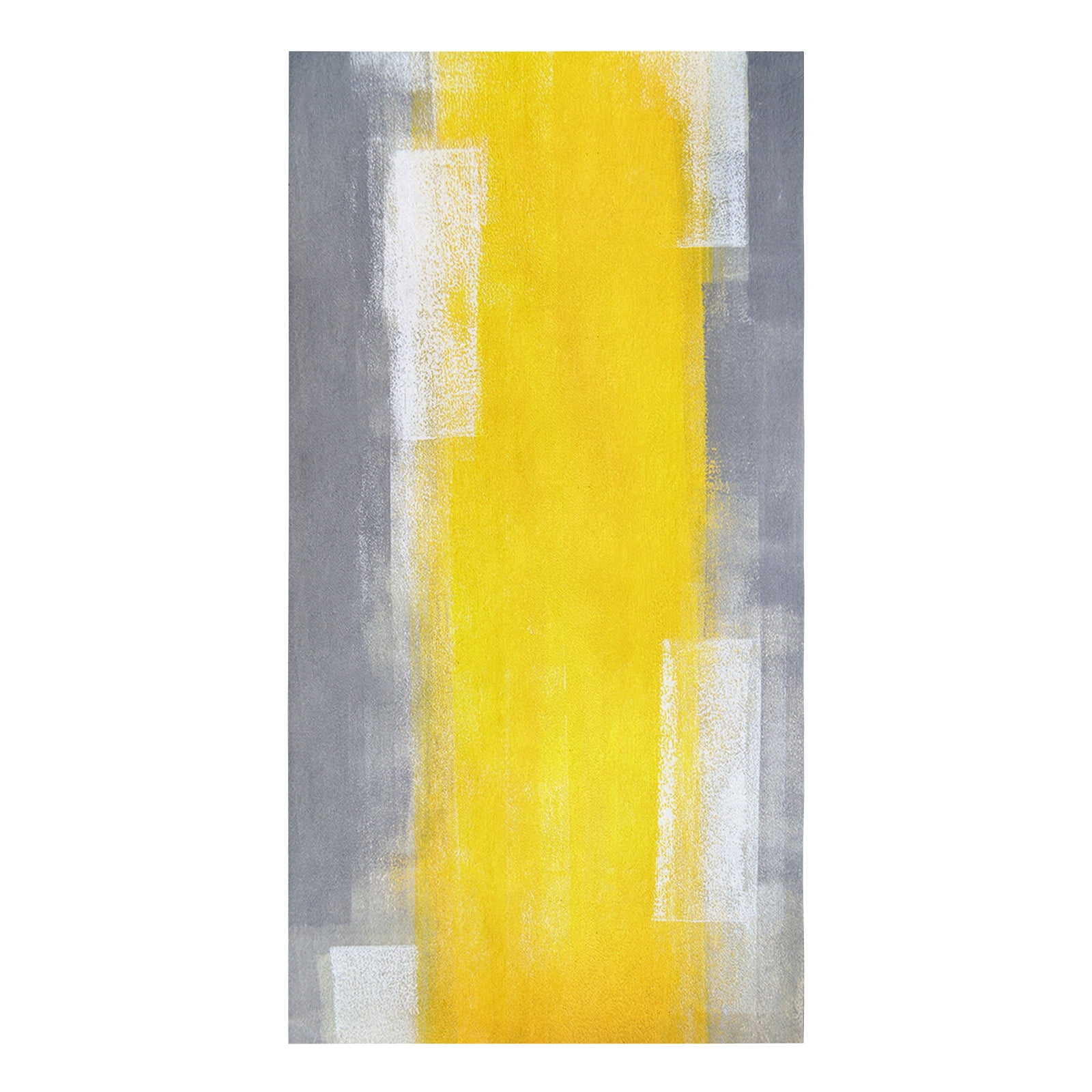 Grey and Yellow Kitchen Towels, Abstract Art Oil Painting Texture Dish