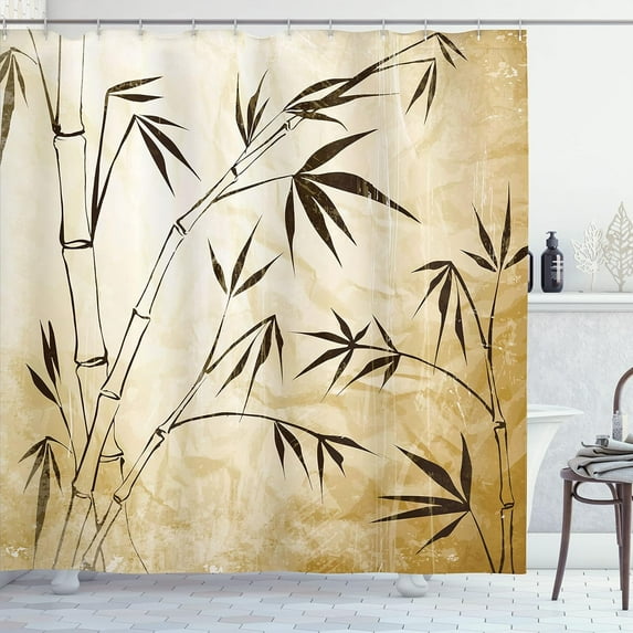 Grey and Yellow Shower Curtain Grunge Street Art Painting Brush Print Ombre Design Fabric Home Accessories for Simple and Modern Bathroom Decor Set with 12 Hooks 60" W x 72" L Dimgray Yellow
