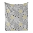 thumbnail image 1 of Grey and Yellow Soft Flannel Fleece Throw Blanket, Bohem Style Paisley Print Flowers Dots Art Image, Cozy Plush for Indoor and Outdoor Use, 50" x 60", Pale Grey White, by Ambesonne, 1 of 6