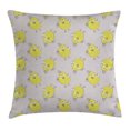 thumbnail image 1 of Grey and Yellow Throw Pillow Cushion Cover, Sketchy Hand Drawn Design of Cartoon Owls Modern Hipster Style Image, Decorative Square Accent Pillow Case, 24 X 24 Inches, Marigold and Teal, by Ambesonne, 1 of 2
