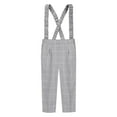 thumbnail image 1 of Grey Youth Baseball Pants Baggy Jeans Boystoddler Kids Big Boy Fashion Cute Solid Color Stripe Casual School Uniform Straps Pants Trousers, 1 of 5