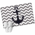 thumbnail image 1 of Grey Zigzag Entryway Rug 2x3 Area Rug Washable Indoor Doormat Small Bathroom Rugs Non-Slip Low Pile Accent Throw Rugs Coastal Nautical Anchor Stripes Floor Carpet for Kitchen Bedroom Entrance, 1 of 9