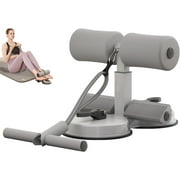 Grey abs Master sit up bar,sit ups Foot Holder with Elastic 2 Suction Cups and Pull Rope Portable Sit Up Assistant Device for Home Workout