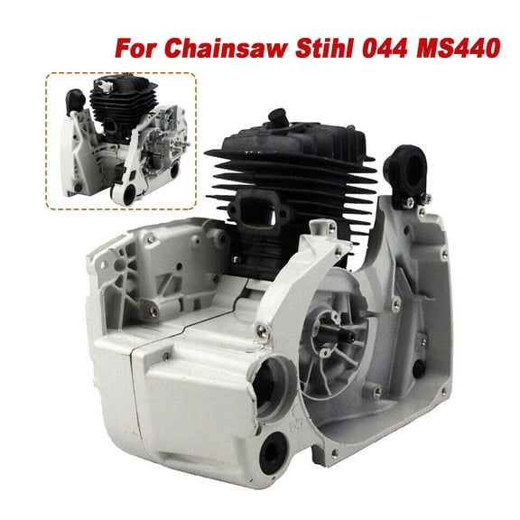 Grey and Black Engine Crankcase Motor Cylinder Piston Crankshaft For 044 Ms440 Stihl Chainsaw