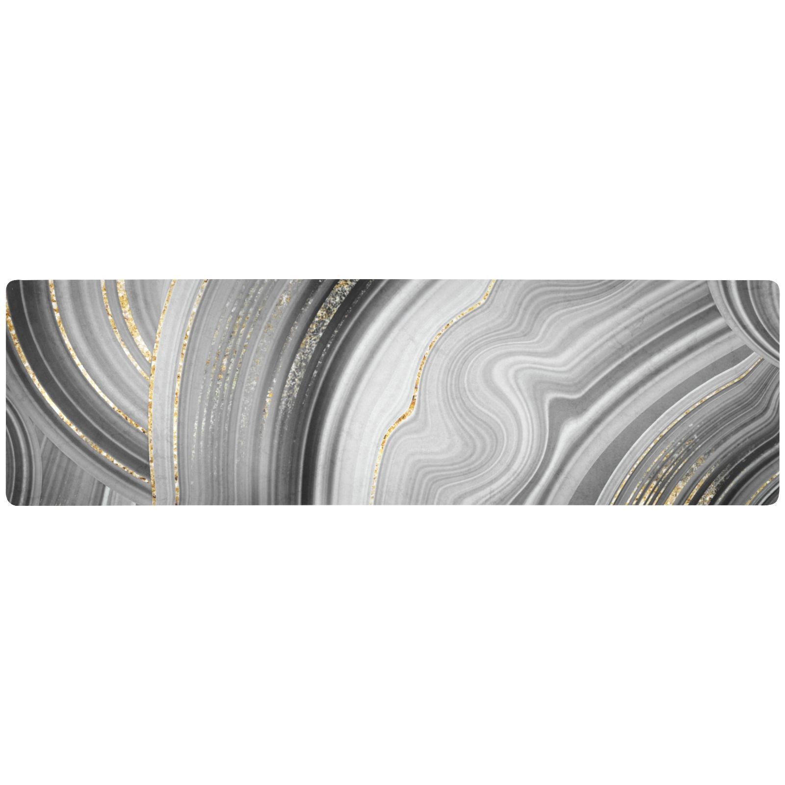 Grey and Gold Marble Rectangle Pot Holders Trivets Non-slip Hot Pads ...