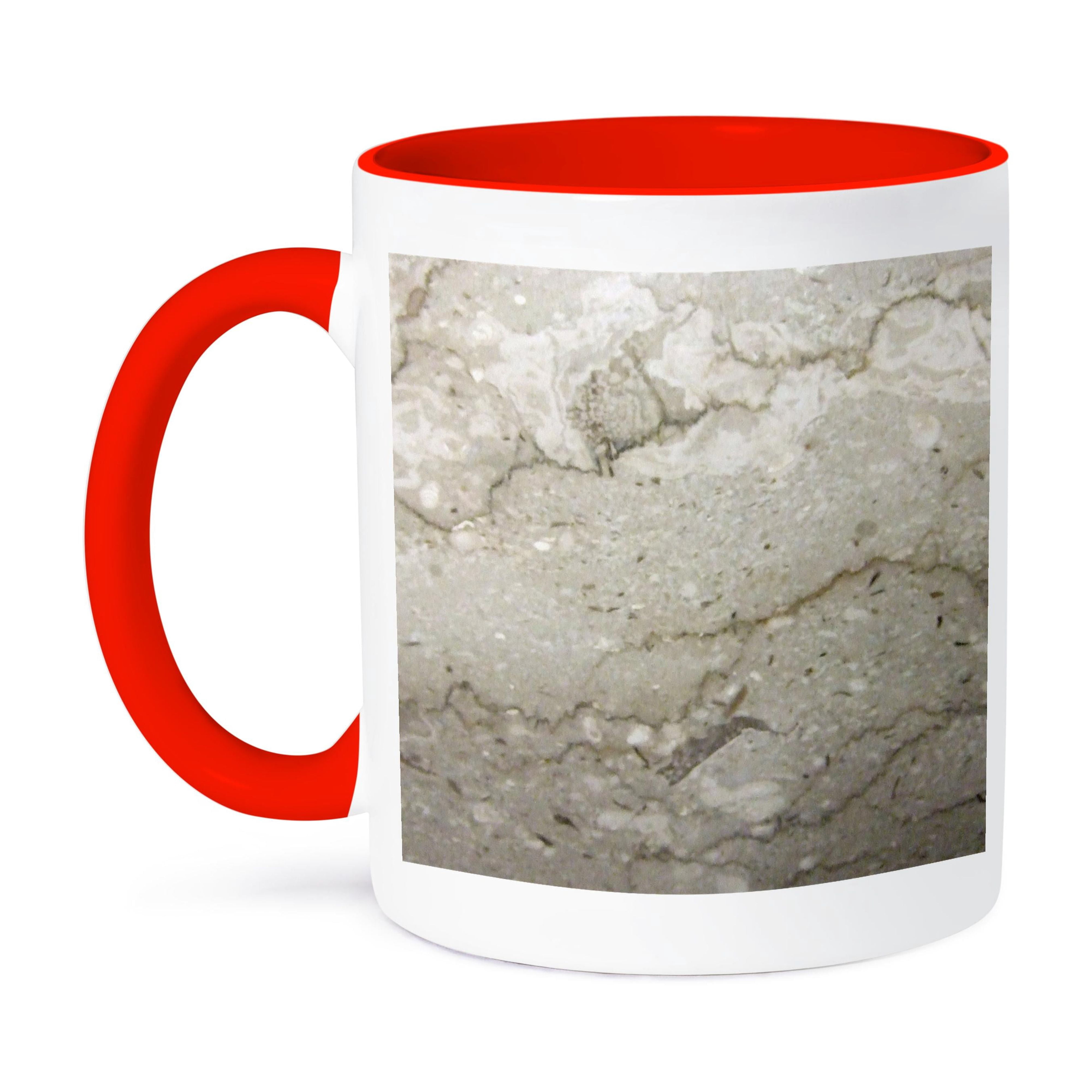 3dRose Cartoon Pig In Space Mug, 11oz | Two-Tone Red Interior & Handle, Funny Novelty Coffee Cup