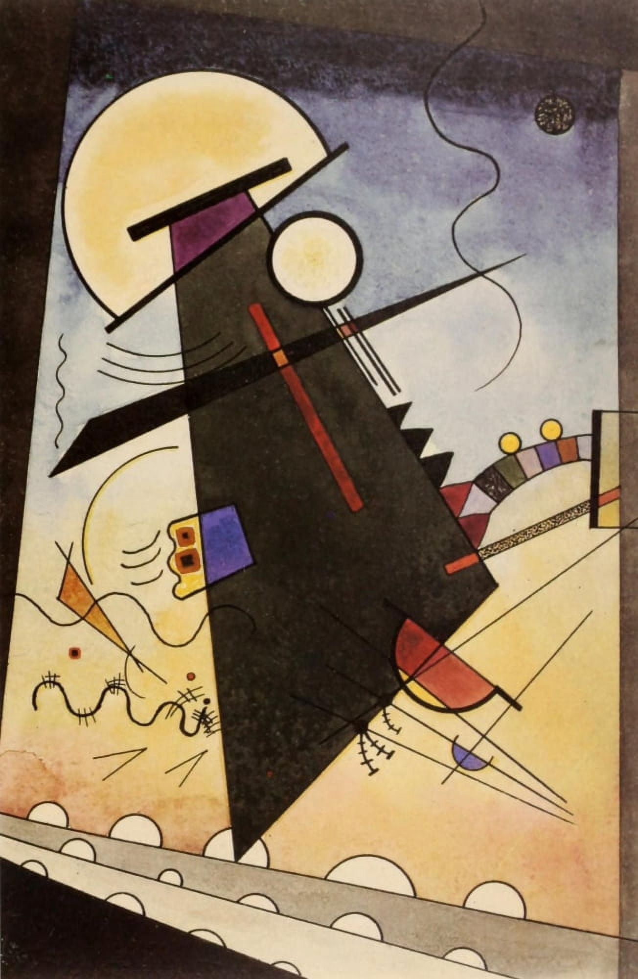 Grey morning 1924 Canvas Art - Wassily Kandinsky (24 x 36)