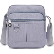 Women's crossbody bag, waterproof nylon shoulder wallet, messenger bag, Crossbody Bag Ladies Purses Fashion Tote Top Handle Satchel Beach Bag on Clearance(Gray)