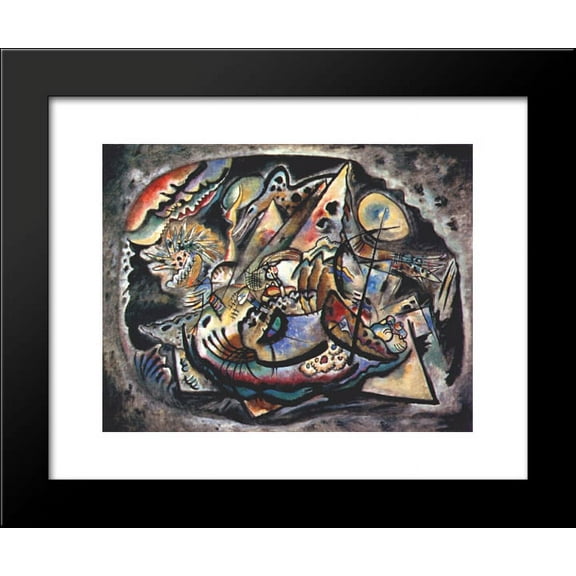 Grey oval 20x24 Framed Art Print by Wassily Kandinsky