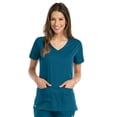 thumbnail image 1 of Grey's Active Women's 4 Pocket Knit Side Panel V-Neck Scrub Top - 41423, 1 of 2