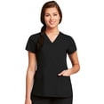 thumbnail image 1 of Grey's Anatomy 2-Pocket Mock Wrap Top for Women - Classic Fit Medical Scrub Top, 1 of 1