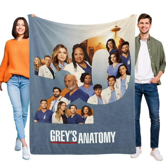 Grey's Anatomy-Anti-Pilling Flannel Blanket Soft Lightweight Plush Fuzzy Cozy Luxury Blanket for Home and Kitchen Use  Perfect for Kids and Adults 32''*48''(80cm*120cm)