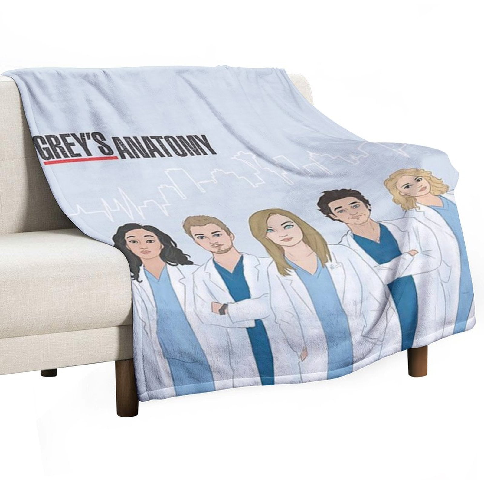 Greys anatomy fleece blanket sale