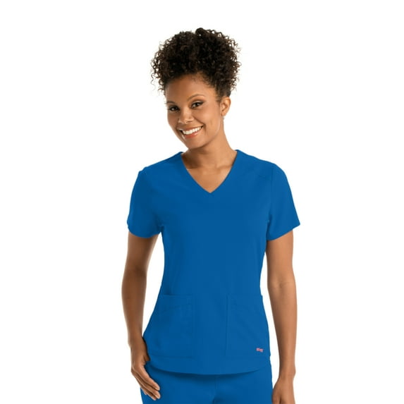 Grey's Anatomy GRST011 Women's Emma Scrub Top New Royal 5XL
