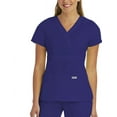 thumbnail image 1 of Grey's Anatomy Women's 4153 3 Pocket Scrub Top-Purple Rain-Small, 1 of 2