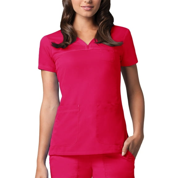 Grey's Anatomy Grey's Anatomyâ„¢ 3-Pocket V-Neck Tonal Stitch Scrub Top Scrub Top
