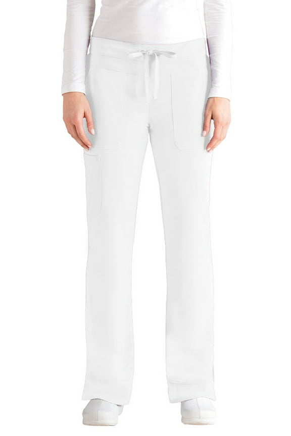 Signature Womens 2207 3 Pocket Low Rise Pant-White-3XL