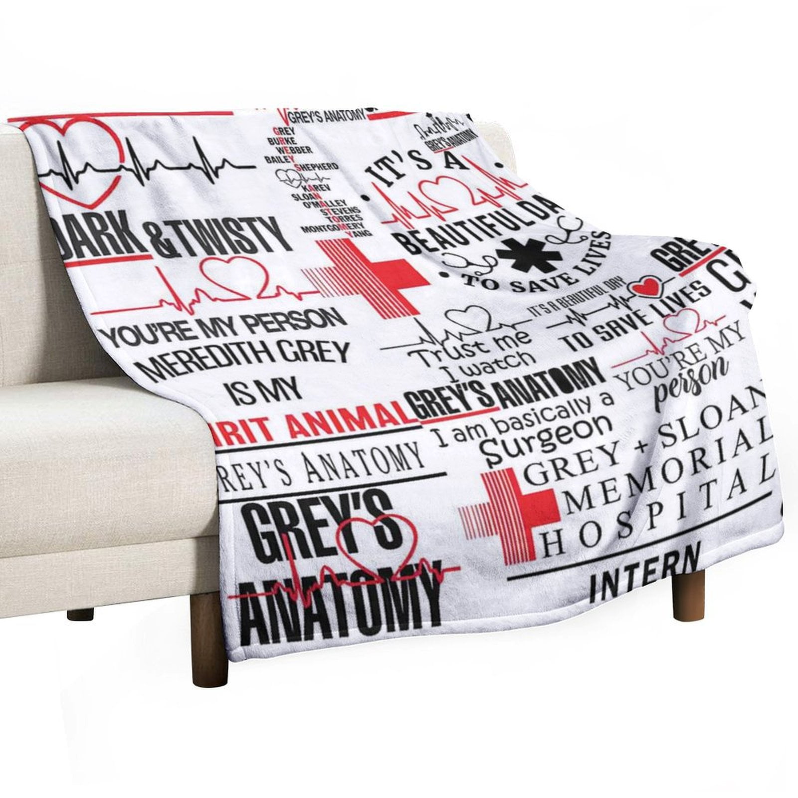 Grey's anatomy fleece blanket sale