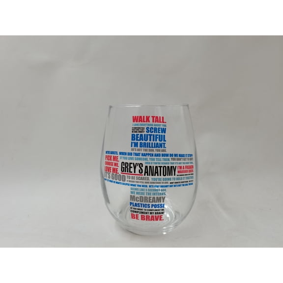 Grey's Anatomy Quote Symbol Boxed 20oz Stemless Glass