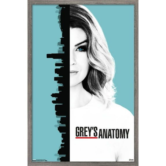 Grey's Anatomy Season 13 - One Sheet Wall Poster, 14.725" x 22.375", Framed