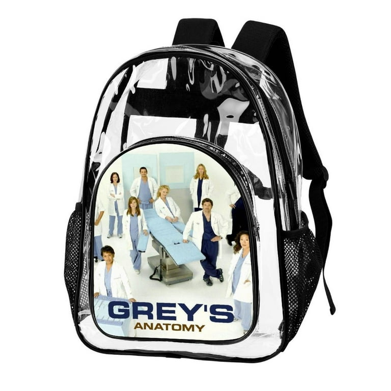 Grey s Anatomy Show Transparent Backpack Satchel Bookbag Schoolbag Unisex Travel Bag 17 Inch Large Capacity Clear Through Daypack For School Office Daily Holiday Vacation Walmart