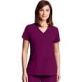 thumbnail image 1 of Grey's Anatomy Signature 2115 Women's V-Neck 3 Pocket Scrub Top Wine 3XL, 1 of 2