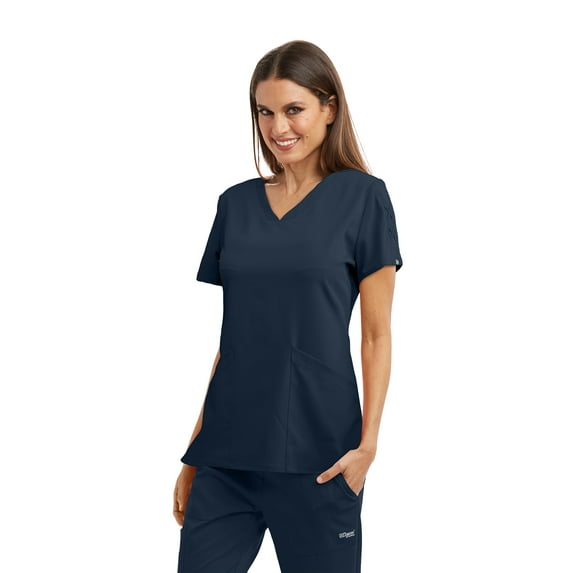Grey's Anatomy Signature Womens GNT019 Astra Top-Graphite-Medium