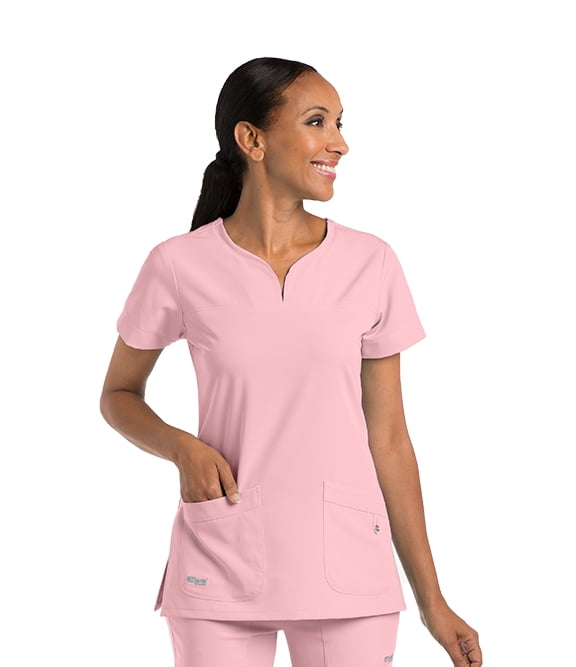 Grey's Anatomy Signature Women's Pocket Notch Yoke Neck Scrub