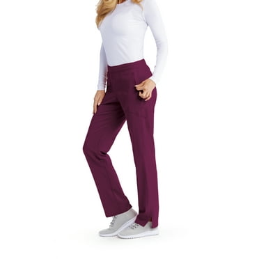 Grey's Anatomy Signature Womens GNP502 Nina Scrub Pant-Wine-Large