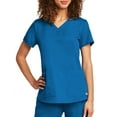 thumbnail image 1 of barco grey's anatomy women's two pocket v-neck scrub top with shirring back, new royal, 2x-large, 1 of 2