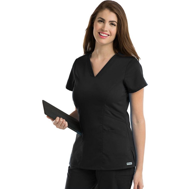 Women's V-Neck Solid Scrub Top