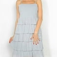 thumbnail image 1 of Grey spaghetti strap ruffle dress, 1 of 2