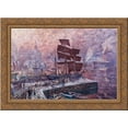 thumbnail image 1 of Grey weather at Pipervika, Akershus 24x18 Gold Ornate Wood Framed Canvas Art by Karl Edvard Diriks, 1 of 2
