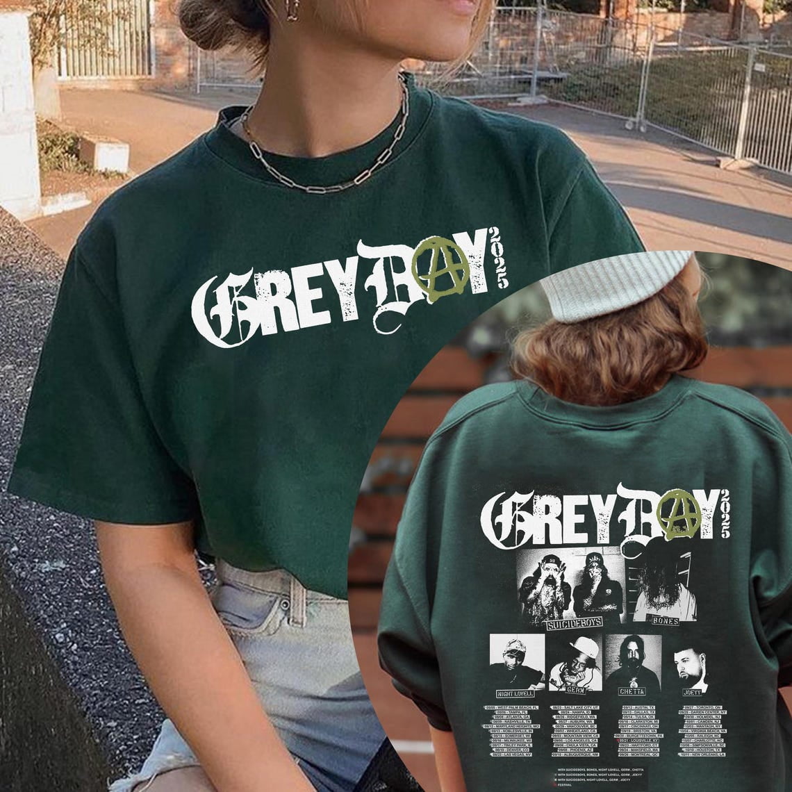 DIR EN GREY TシャツB 2025 uicideboy$ 2025 Grey Day Tour T-shirt - Ricardo Seco Shop