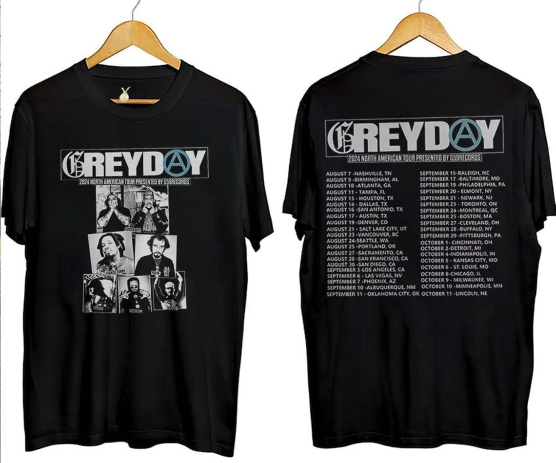 Greyday 2024 North American Tour shirt, Suicideboy G59 Tee V2, City