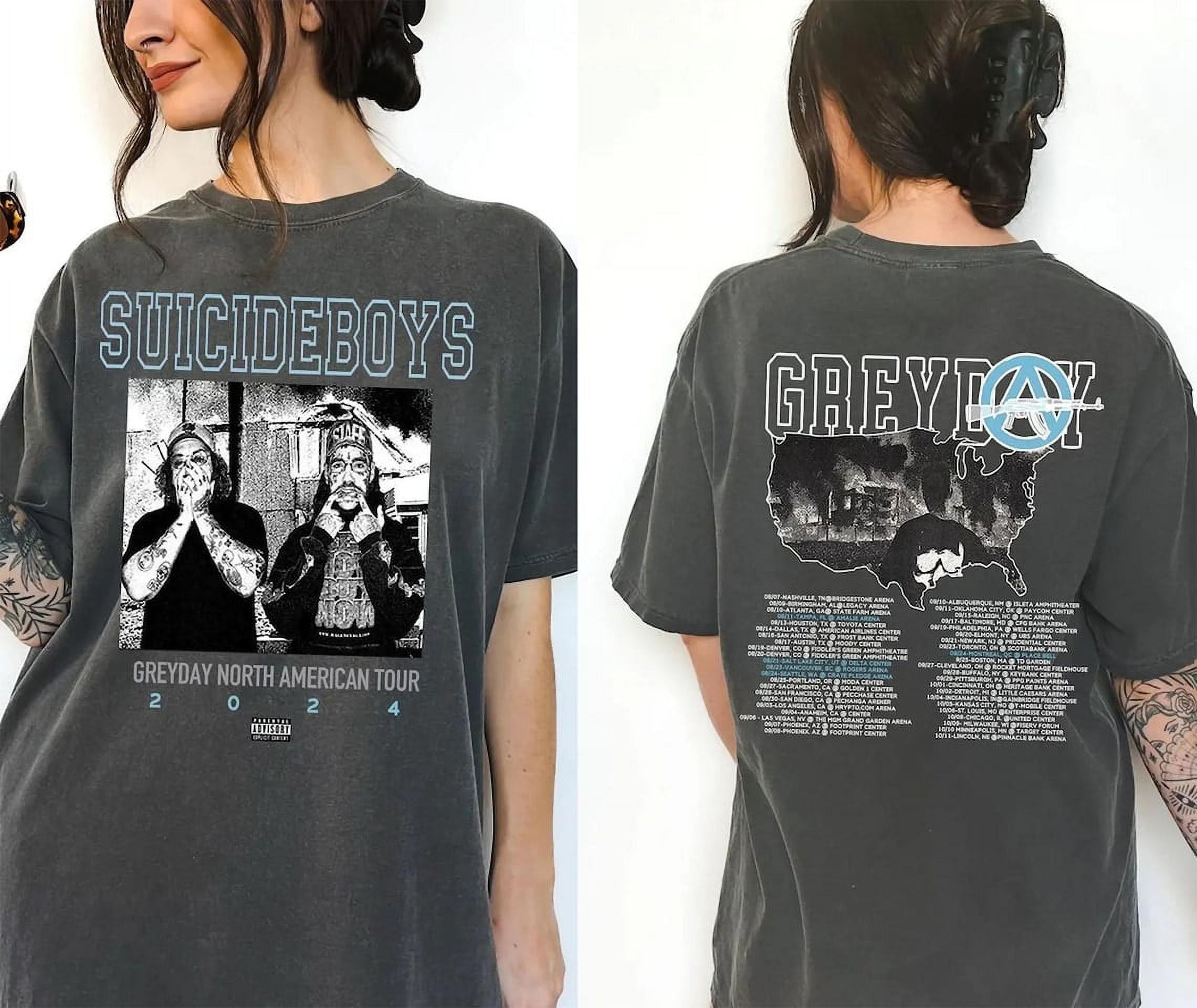 Greyday 2024 Suicideboys HipHop 2 Sides Shirt, Grey Day 2024 Tour