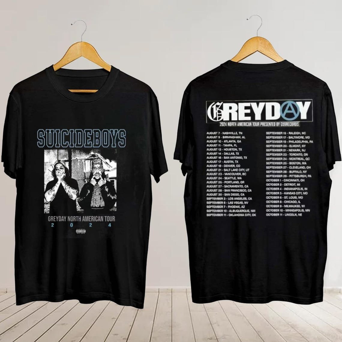 Greyday 2024 Tour Suicideboys Shirt, Greyday Merch, Suicideboys Tour 2024 Shirt,Greyday 2024