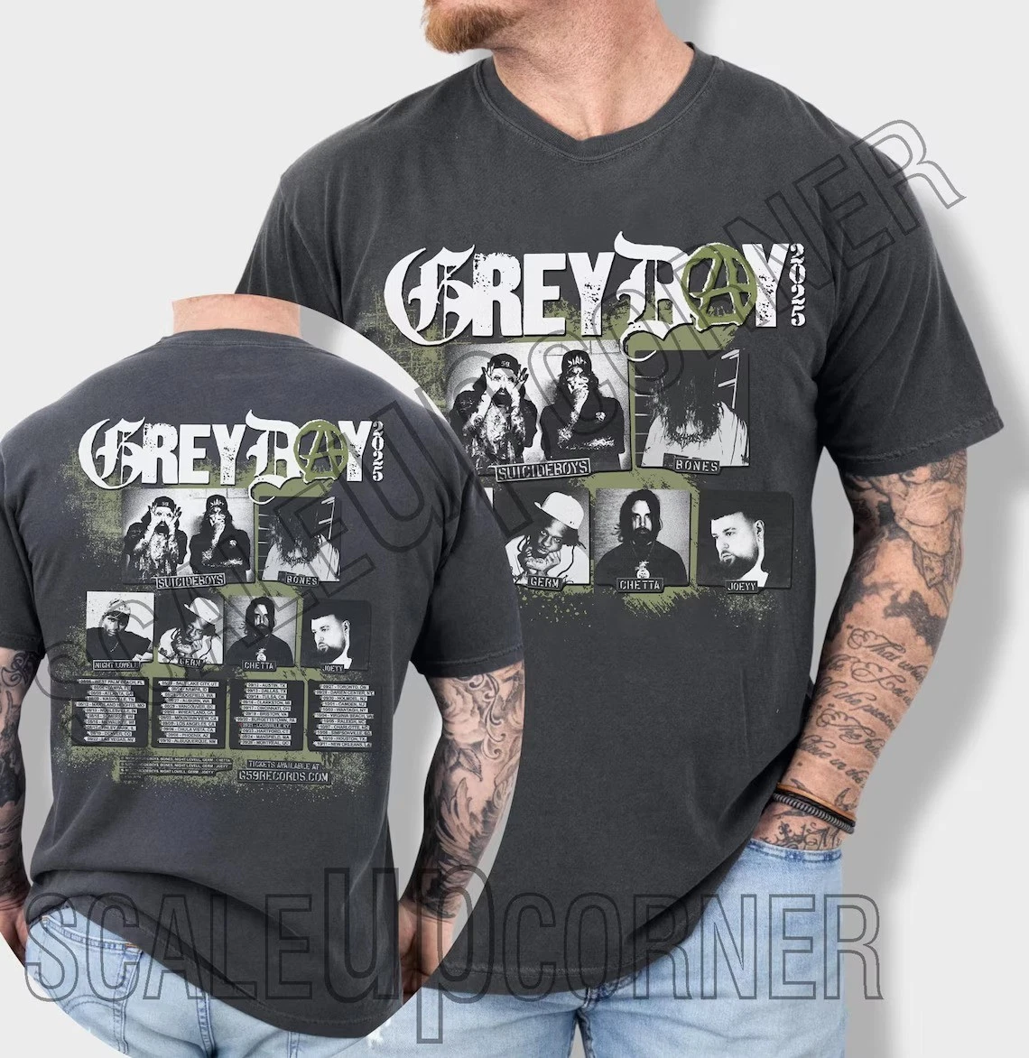 DIR EN GREY TシャツB 2025 Greyday 2025 Tour Suicedboys G59 Fan Gifts Men Women T-Shirt