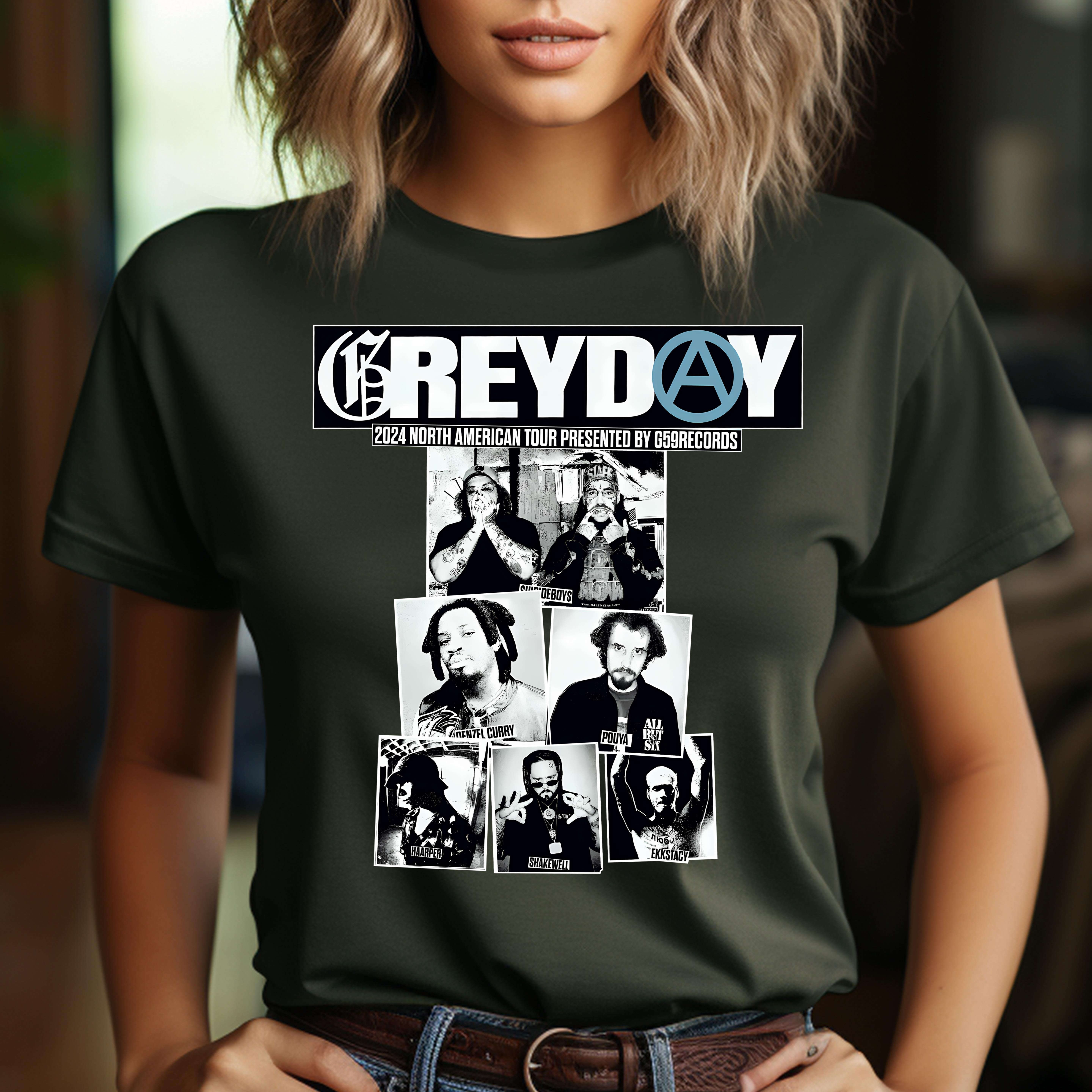 Greyday Merch, Greyday TSHIRT, Greyday 2024 Tour Up To 4XL