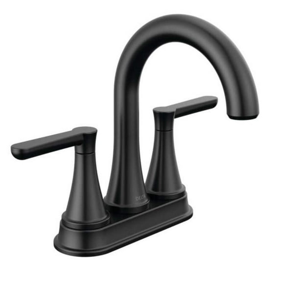Greydon 4 in. Centerset Double Handle Bathroom Faucet in Matte Black