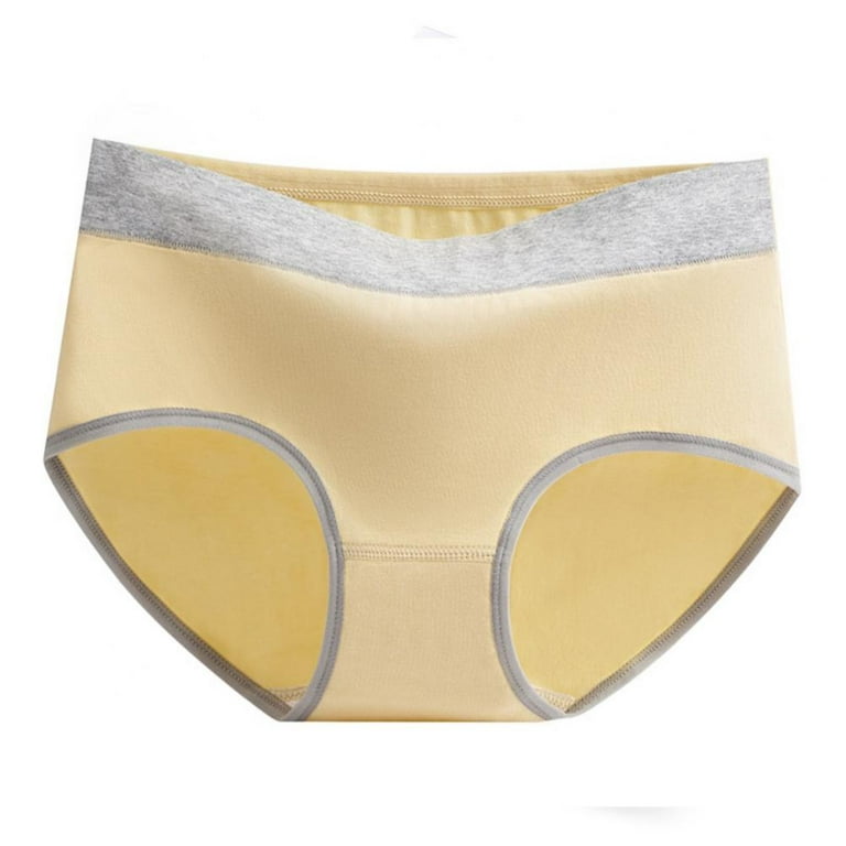 Greyghost 1Pc Women's Graphene Panties Mid-Rise Underwear Ladies Soft Briefs  Hipster Panties Full Coverage Briefs Panty Underpants Stretch Briefs Yellow  XL 