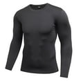 thumbnail image 1 of Greyghost Mens Quick Dry Fitness Compression Long Sleeve Runnning Shirt Base layer Body Under Shirt Tight Sports Gym Wear Top Shirt, 1 of 6