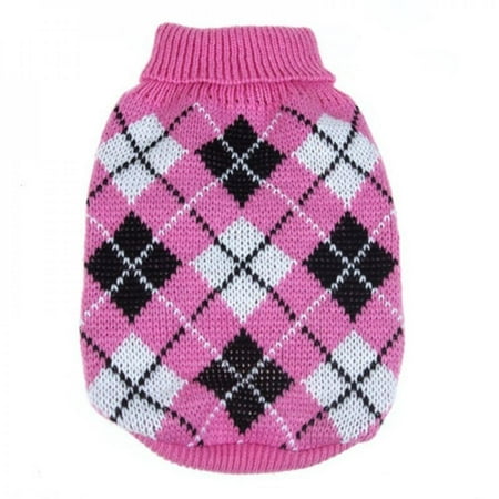 Greyghost Pet Autumn and Winter Warm Knitting Clothes Warm Clothing Small and Medium Dog Cold Weather Sweater, Black L