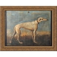 thumbnail image 1 of Greyhound 24x20 Gold Ornate Wood Framed Canvas Art by Giovanni Domenico Tiepolo, 1 of 2