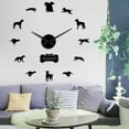 thumbnail image 1 of Greyhound Adoption Whippet Wall Art DIY Giant Wall Clocks Greyhound Home Decor Dog Breed Exclusive Wall Clock Dog Lovers Gift(Black,27inch), 1 of 7
