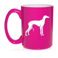 thumbnail image 1 of Greyhound Ceramic Coffee Mug Tea Cup Gift for Her, Him, Women, Men, Wife, Husband, Mom, Dad, Grandma, Family, Friend, Cute, Birthday, Housewarming, Anniversary, Puppy, Dog Lover (15oz Hot Pink), 1 of 1
