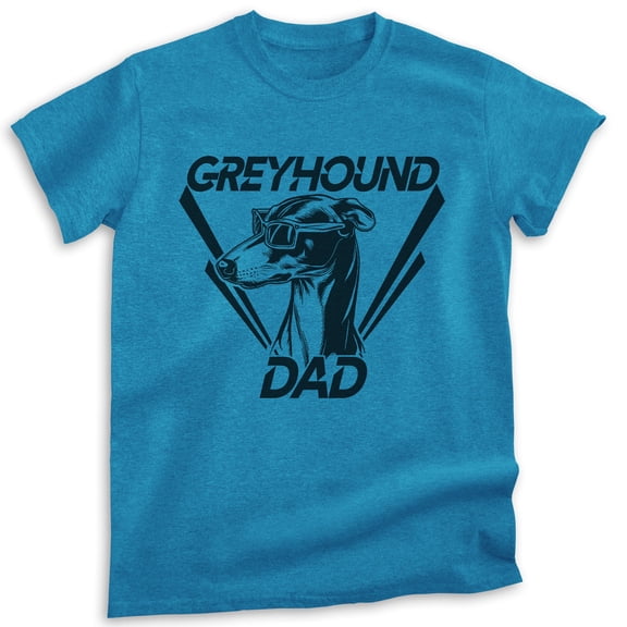 Greyhound Dad, Unisex Men's Shirt, Greyhound Owner, Funny Dog Dad Gift, Heather Blue, Medium