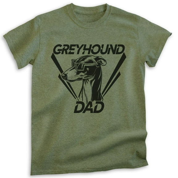 Greyhound Dad, Unisex Men's Shirt, Greyhound Owner, Funny Dog Dad Gift, Heather Military Green, Large