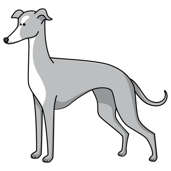 Greyhound Decal | Indoor/Outdoor | Dog Lover Super Cute Sticker for SUV Windows, Dorm Rooms, Bedroom, Offices | SignMission personalized gift | 36"